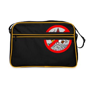 Anti Karneval - Retro Tasche - Schwarz/Gold - Vorne