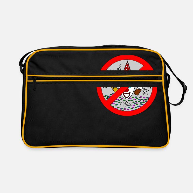 Anti Karneval - Retro Tasche - Schwarz/Gold