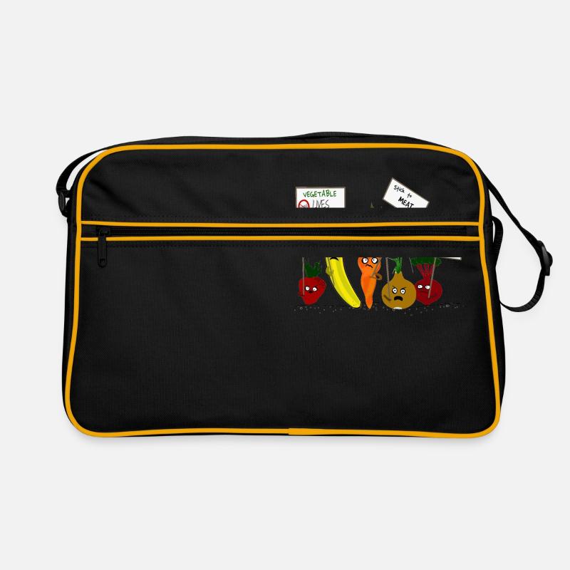 Vegetables and Fruit Protesting Vegans Retro Bag