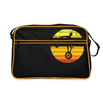 Monocycle rétro monocycle coucher du soleil - Sac Retro - noir/or - Devant