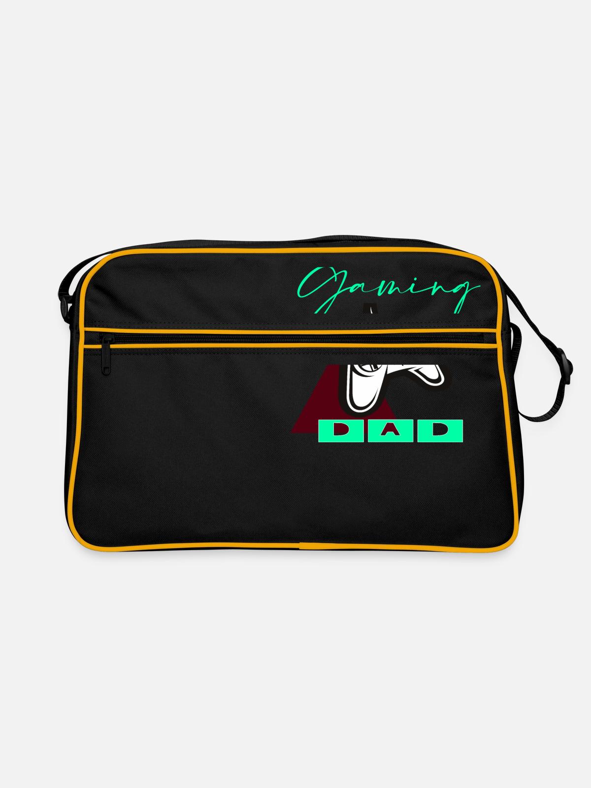 Gaming Dad - Retro Bag - black/gold - Front