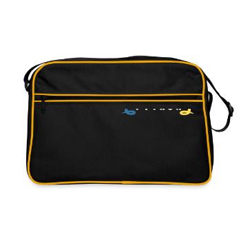 Python Entwickler Programmierer Coder Geschenkidee - Retro Tasche - Schwarz/Gold - Vorne