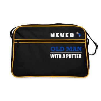 Golf Never underestimate an old man with a putter - Retro Bag - black/gold - Front