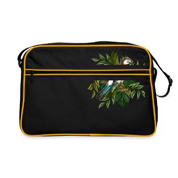 Colorful bird - Retro Bag - black/gold - Front