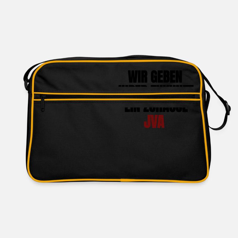JVA - Wir geben ihrer Zukunft ein Zuhause - Retro Tasche - Schwarz/Gold