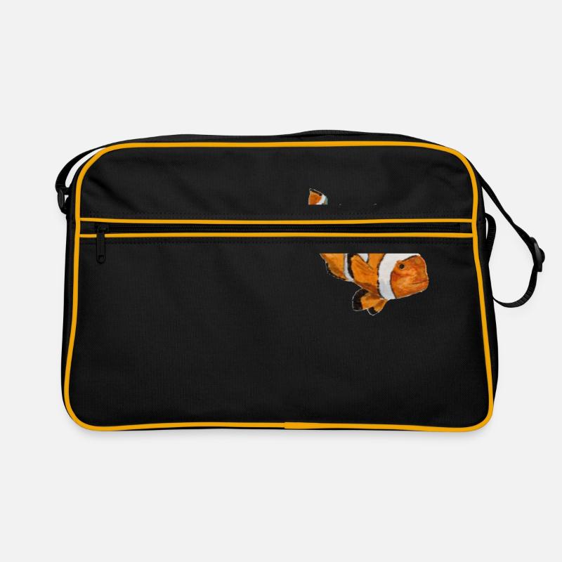 Clownfisch - Retro Tasche - Schwarz/Gold