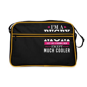 Je suis un rugby à XV comme une maman normale sauf beaucoup - Sac Retro - noir/or - Devant