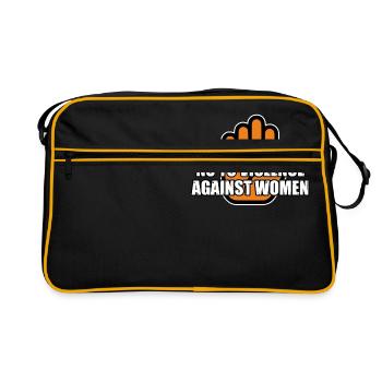 no to violence against women - Retro Bag - black/gold - Front
