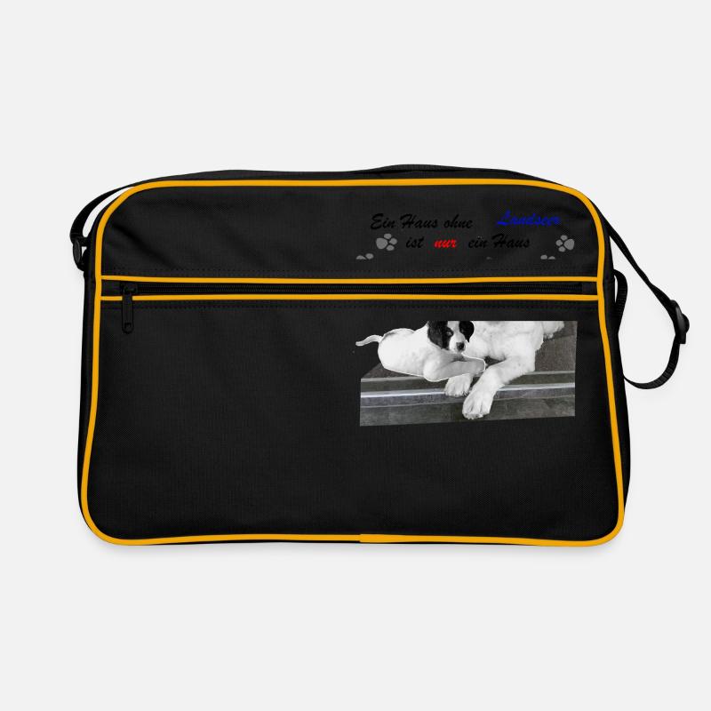Idée cadeau chien Landseer Sac Retro