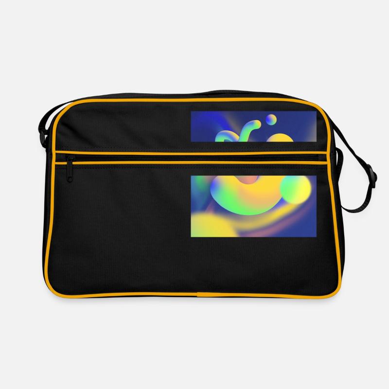 3D Artwork Design Colorful - Retro Tasche - Schwarz/Gold