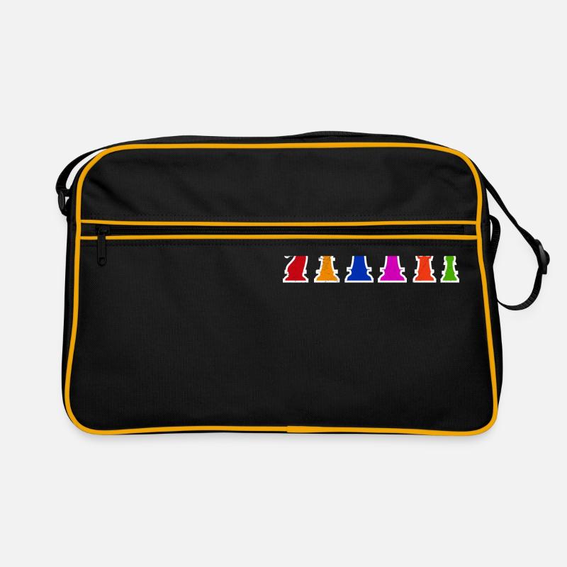 Schachfiguren Bunte Schachspieler Geschenkidee Retro Tasche