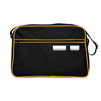 Couples Ctrl + V jumeaux cadeau père et fils - Sac Retro - noir/or - Devant