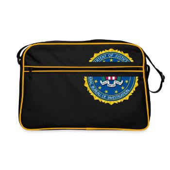 Sceau du FBI - Sac Retro - noir/or - Devant