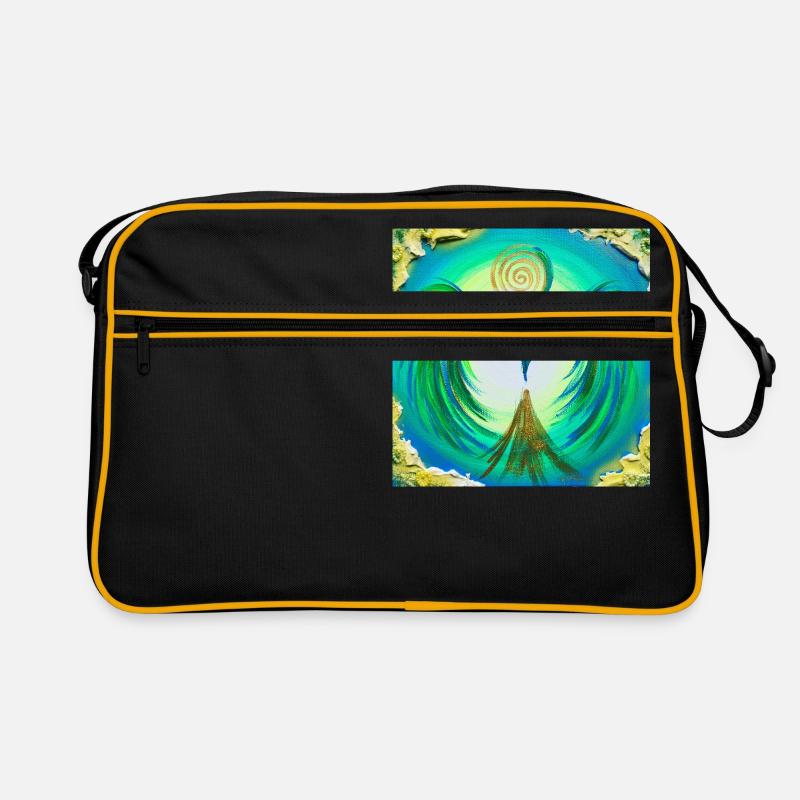 Herzengel der Annahme - Retro Tasche - Schwarz/Gold