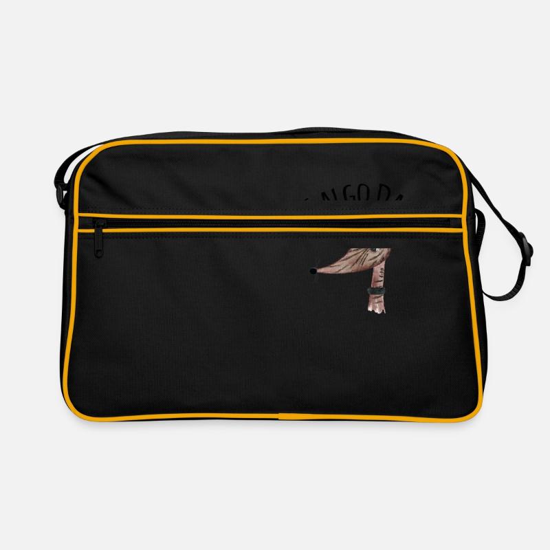 Galgo Dad 5 brindle Galgo - Retro Bag - black/gold