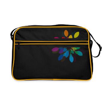 Peace World Peace Flower Power Gift Amour des années 70 - Sac Retro - noir/or - Devant