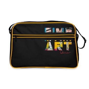 T SHIRTS TEXT PIMP MY ART - Sac Retro - noir/or - Devant