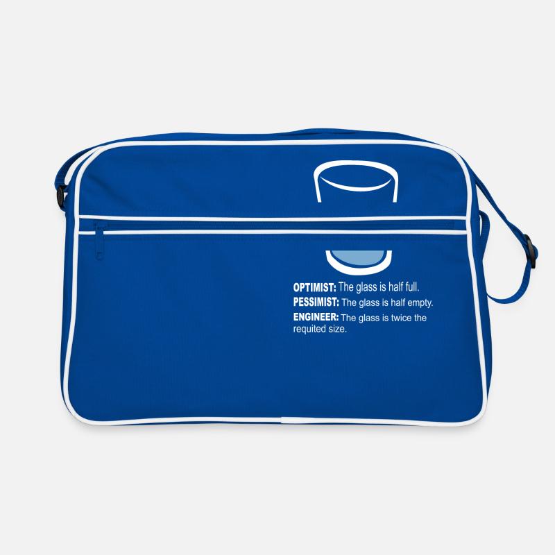 Optimist pessimist engineer Retro Bag