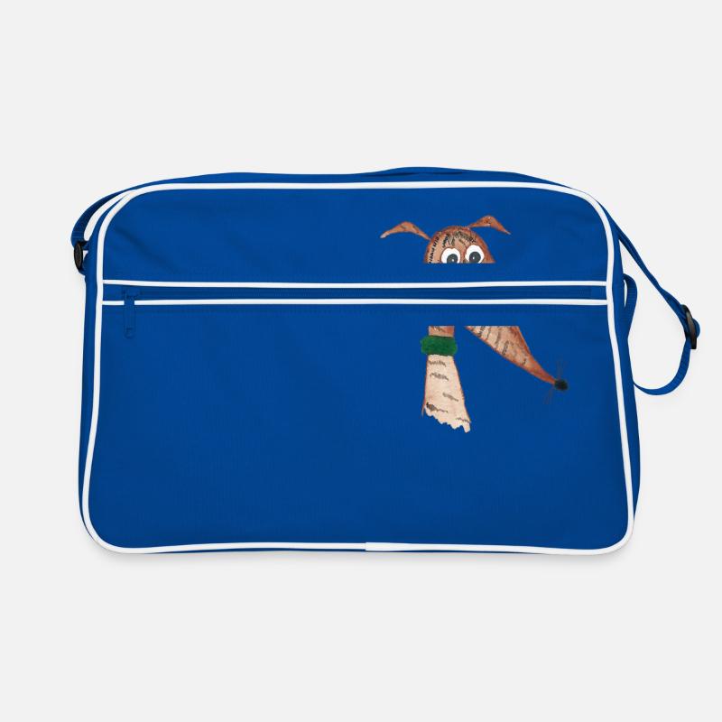 Windhund rot gestromt Retro Tasche