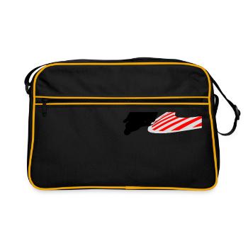 Motocycliste de course moto sport, motard - Sac Retro - noir/or - Devant
