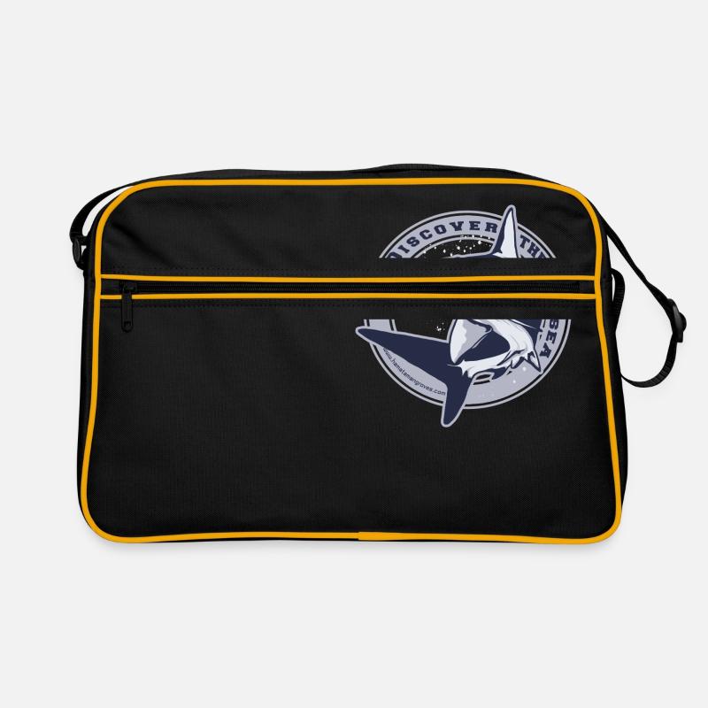 Hammerhead in circle Retro Tasche