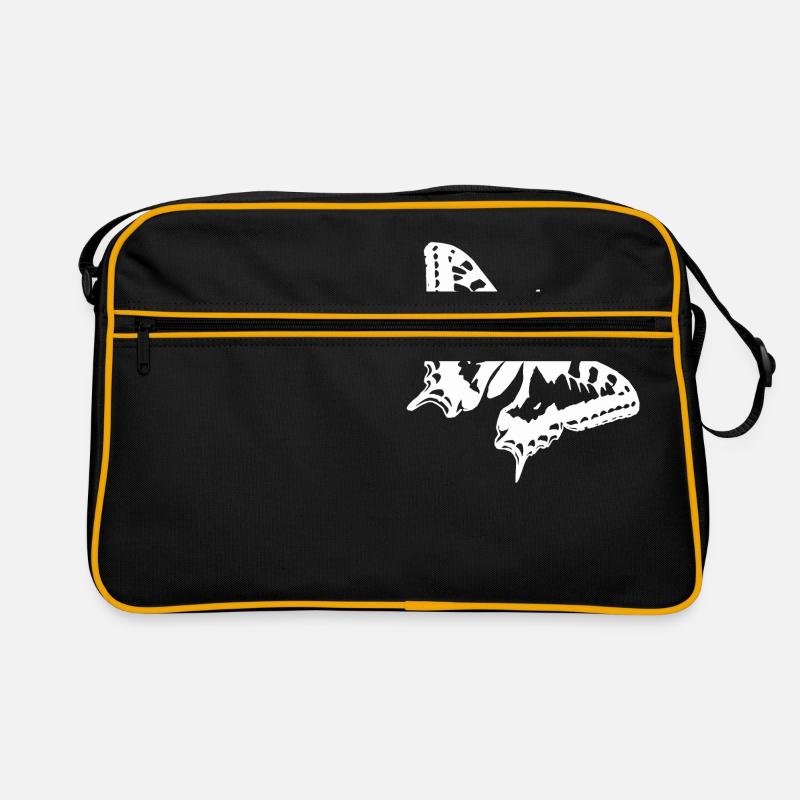 White Butterfly Retro Tasche