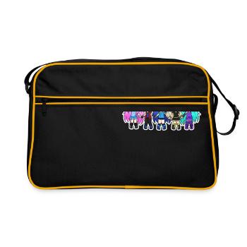 Gacha Stil Funneh Krew - Retro Tasche - Schwarz/Gold - Vorne