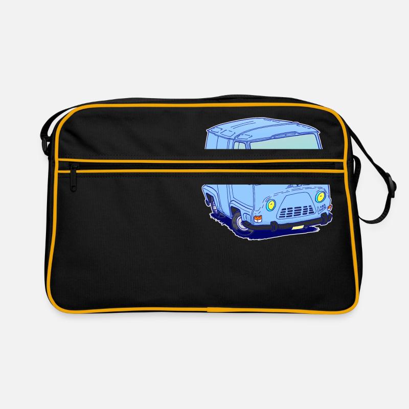 Van français classique sans texte - Sac Retro - noir/or