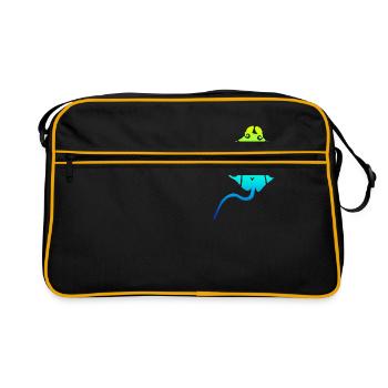 Maori Stingray Polynesian Tribal Tattoo Gift - Retro Bag - black/gold - Front