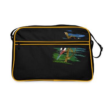Oiseau - Sac Retro - noir/or - Devant