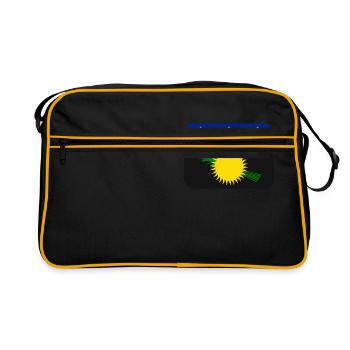 t-shirt drapeau guadeloupe - Sac Retro - noir/or - Devant
