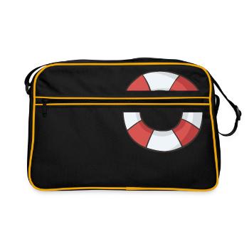 Bouée de sauvetage - Sac Retro - noir/or - Devant