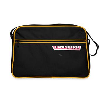 Flamingo - Retro Tasche - Schwarz/Gold - Vorne