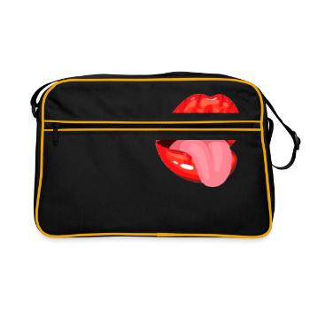 lèvres - Sac Retro - noir/or - Devant