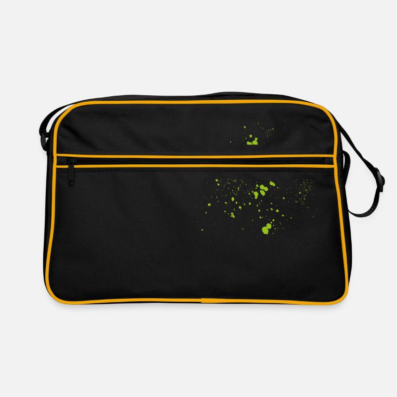 Farbe Klecks Spritzer Maler Geschenk Bunt Art Idee Retro Tasche
