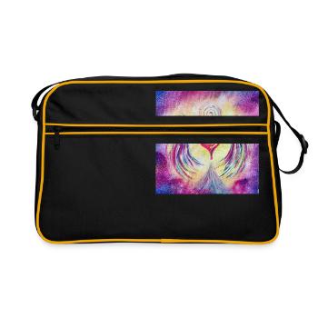 Le cœur de la diversité - Sac Retro - noir/or - Devant