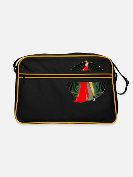 Pinup - Vintage Retro Burlesque Queen Art des années 50 - Sac Retro - noir/or - Devant
