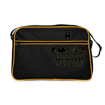 Jesus is my spotter gym - Sac Retro - noir/or - Devant