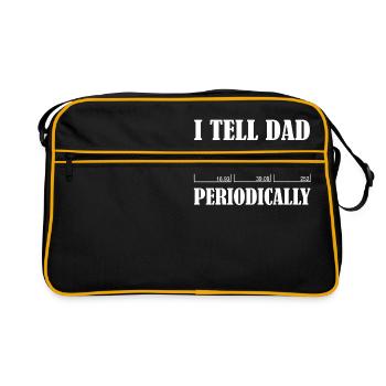 Ich erzähle Papa regelmäßig Witze - Retro Tasche - Schwarz/Gold - Vorne