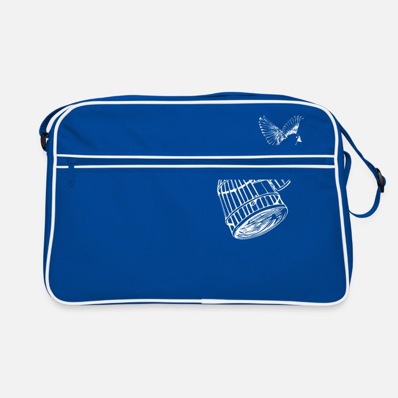 Oiseau hors idée de cadeau de conception de tatouage de cage Sac Retro