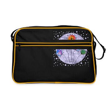 fleurs - Sac Retro - noir/or - Devant