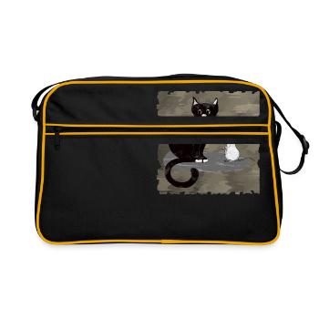 Katz 'und Maus - Retro Tasche - Schwarz/Gold - Vorne