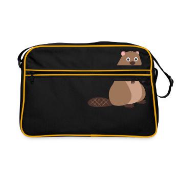 Castors - Sac Retro - noir/or - Devant
