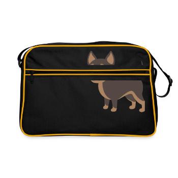 Chihuahua - Retro Tasche - Schwarz/Gold - Vorne