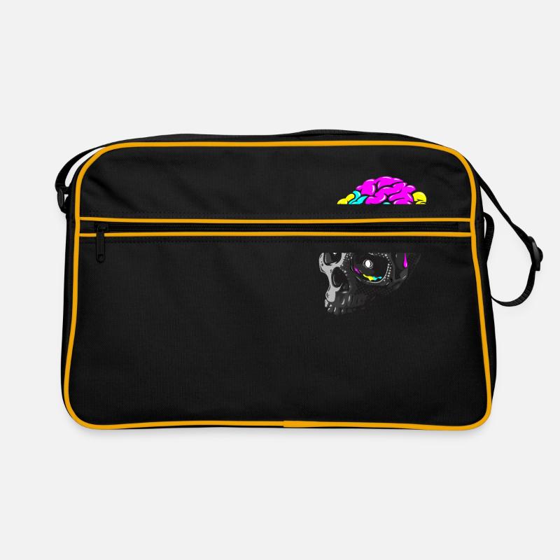 SCHÄDELKUNST-PSYCHE Retro Tasche