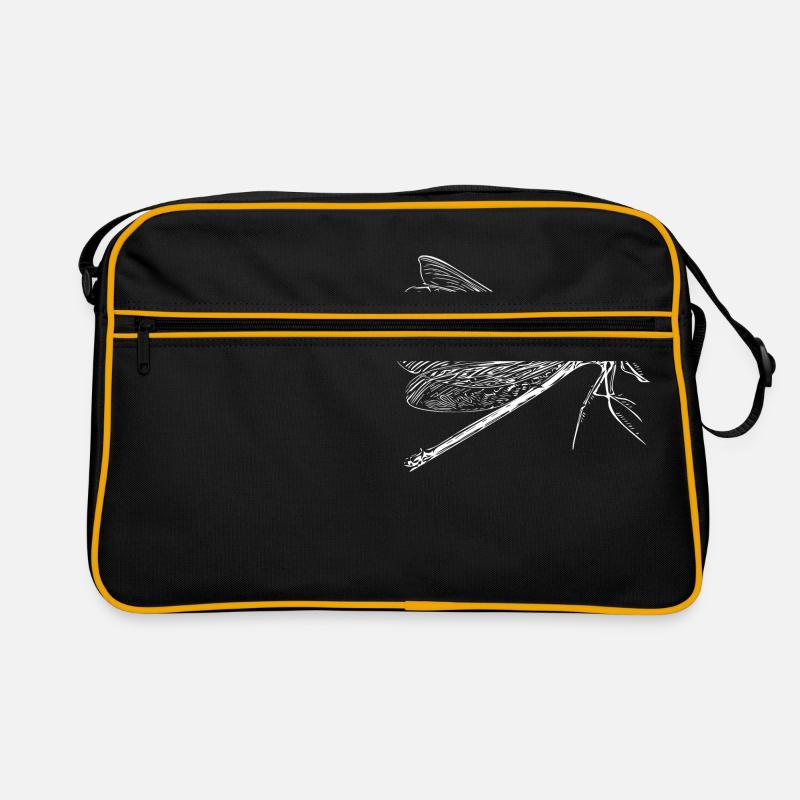 Vintage Libelle - Retro Tasche - Schwarz/Gold