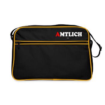Abi Spruch cool lustig Abitur - Retro Tasche - Schwarz/Gold - Vorne