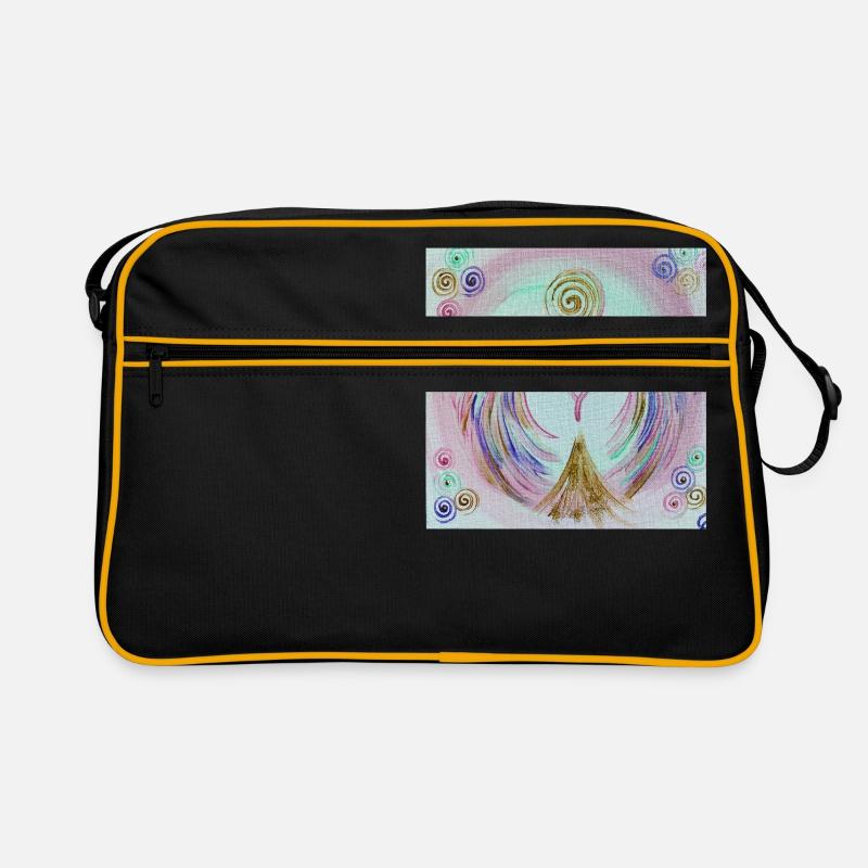 Herzengel der Herzensversöhnung - Retro Tasche - Schwarz/Gold
