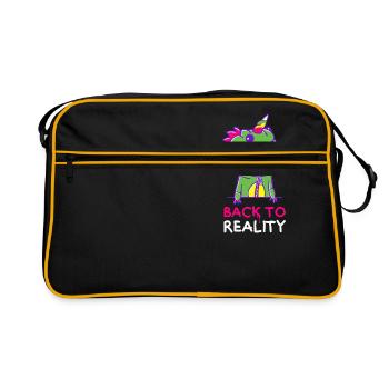 BACK TO REALITY - Sac Retro - noir/or - Devant