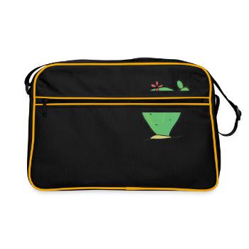 CACTUS CACTUS - Retro Bag - black/gold - Front